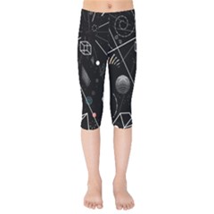 Future Space Aesthetic Math Kids  Capri Leggings 