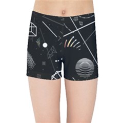 Future Space Aesthetic Math Kids  Sports Shorts