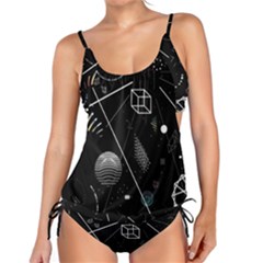 Future Space Aesthetic Math Tankini Set