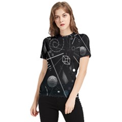 Future Space Aesthetic Math Women s Short Sleeve Rash Guard