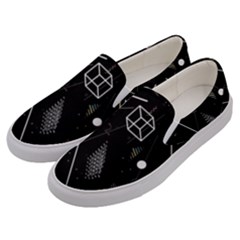 Future Space Aesthetic Math Men s Canvas Slip Ons