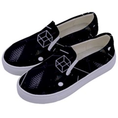 Future Space Aesthetic Math Kids  Canvas Slip Ons