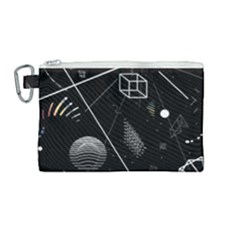 Future Space Aesthetic Math Canvas Cosmetic Bag (Medium)