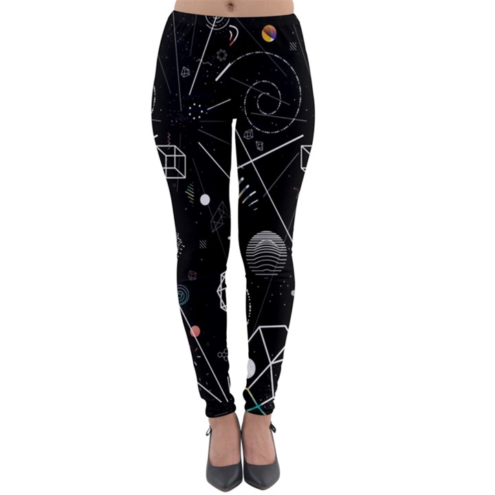 Future Space Aesthetic Math Lightweight Velour Leggings