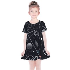 Future Space Aesthetic Math Kids  Simple Cotton Dress