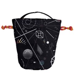 Future Space Aesthetic Math Drawstring Bucket Bag