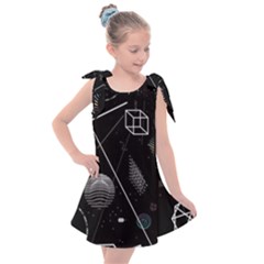 Future Space Aesthetic Math Kids  Tie Up Tunic Dress