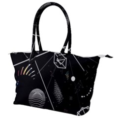 Future Space Aesthetic Math Canvas Shoulder Bag