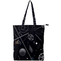 Future Space Aesthetic Math Double Zip Up Tote Bag