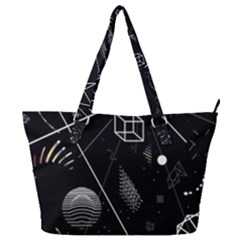 Future Space Aesthetic Math Full Print Shoulder Bag