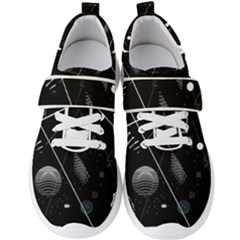 Future Space Aesthetic Math Men s Velcro Strap Shoes