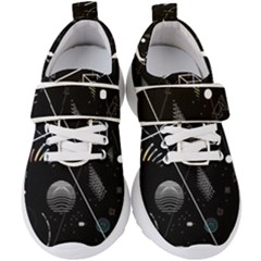 Future Space Aesthetic Math Kids  Velcro Strap Shoes