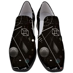 Future Space Aesthetic Math Women Slip On Heel Loafers