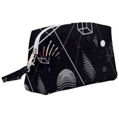 Future Space Aesthetic Math Wristlet Pouch Bag (Large)