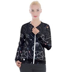Future Space Aesthetic Math Casual Zip Up Jacket