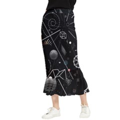 Future Space Aesthetic Math Maxi Fishtail Chiffon Skirt