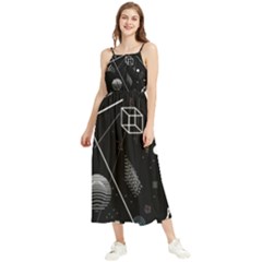 Future Space Aesthetic Math Boho Sleeveless Summer Dress