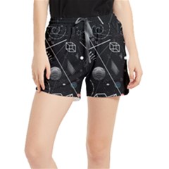 Future Space Aesthetic Math Women s Runner Shorts