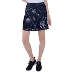 Future Space Aesthetic Math Tennis Skirt