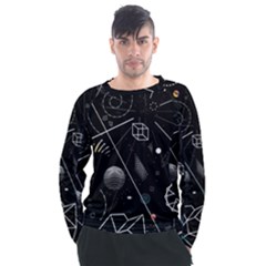 Future Space Aesthetic Math Men s Long Sleeve Raglan T-Shirt