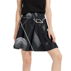 Future Space Aesthetic Math Waistband Skirt