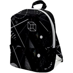 Future Space Aesthetic Math Zip Up Backpack