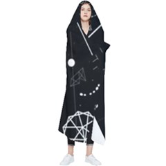 Future Space Aesthetic Math Wearable Blanket