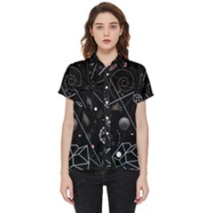 Future Space Aesthetic Math Short Sleeve Pocket Shirt