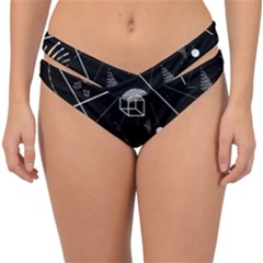 Future Space Aesthetic Math Double Strap Halter Bikini Bottoms