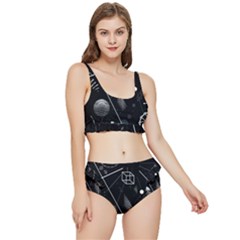 Future Space Aesthetic Math Frilly Bikini Set