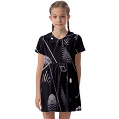 Future Space Aesthetic Math Kids  Asymmetric Collar Dress