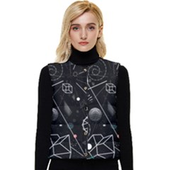 Future Space Aesthetic Math Women s Button Up Puffer Vest