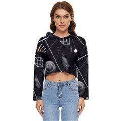 Future Space Aesthetic Math Women s Lightweight Cropped Hoodie