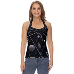 Future Space Aesthetic Math Basic Halter Top