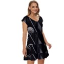 Future Space Aesthetic Math Short Sleeve Tiered Mini Dress View3