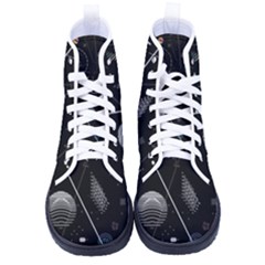 Future Space Aesthetic Math Men s High-Top Canvas Sneakers