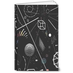 Future Space Aesthetic Math 8  x 10  Softcover Notebook