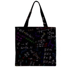 Mathematics  Physics Maths Math Pattern Zipper Grocery Tote Bag by pakminggu