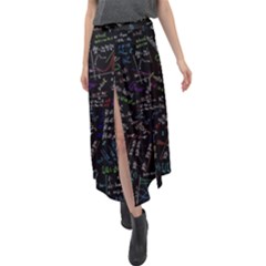 Mathematics  Physics Maths Math Pattern Velour Split Maxi Skirt by pakminggu