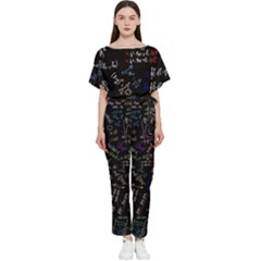 Mathematics  Physics Maths Math Pattern Batwing Lightweight Chiffon Jumpsuit by pakminggu