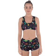 Space Seamless Pattern Racerback Boyleg Bikini Set by pakminggu