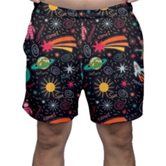 Space Seamless Pattern Men s Shorts by pakminggu
