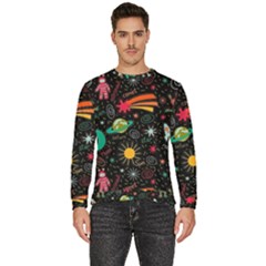 Space Seamless Pattern Men s Fleece Sweatshirt by pakminggu