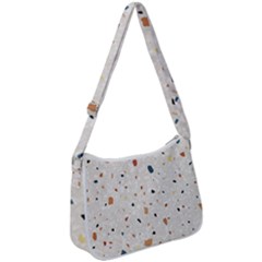 Terrazzo Natural Stone Pattern Art Zip Up Shoulder Bag by pakminggu