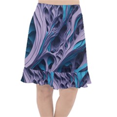 Abstract Trims Fishtail Chiffon Skirt