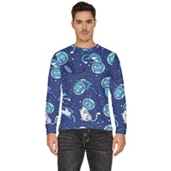 Cat Spacesuit Space Suit Astronauts Men s Fleece Sweatshirt