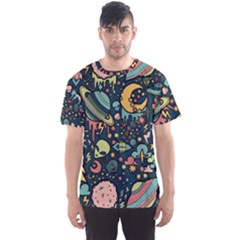 Alien Ocket Space Aesthetic Pattern Men s Sport Mesh T-shirt