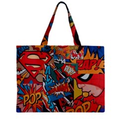 Comic Cartoon Pattern Zipper Mini Tote Bag by pakminggu