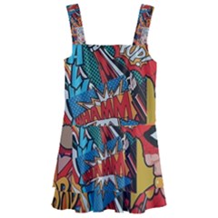 Comic Cartoon Pattern Kids  Layered Skirt Swimsuit by pakminggu