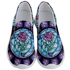 Cathedral Rosette Stained Glass Beauty And The Beast Men s Lightweight Slip Ons